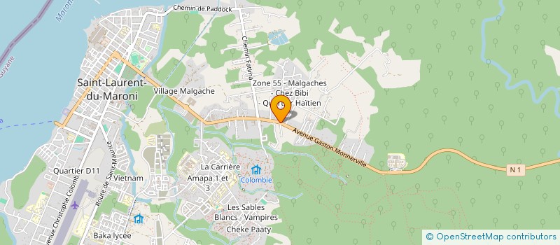 localisation de l'entreprise MADAME MYRIETTE GEORGES  SAINT-LAURENT-DU-MARONI