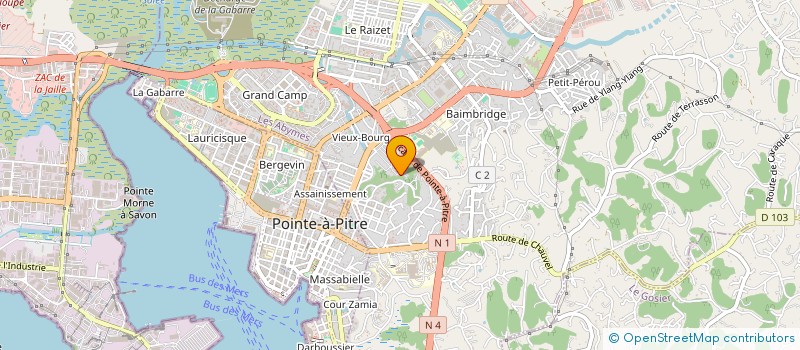 localisation de l'entreprise MADAME MYRLAINE SUPPLICE à LES ABYMES