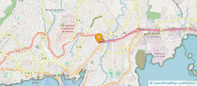 localisation de l'entreprise MADAME MYRLANNEDA BAPTISTE  FORT-DE-FRANCE