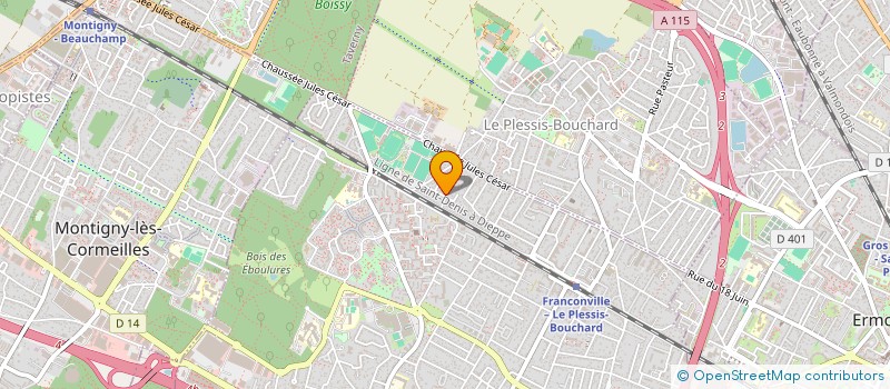 localisation de l'entreprise MADAME MYRLENE SAINT-JUSTE  LE PLESSIS-BOUCHARD