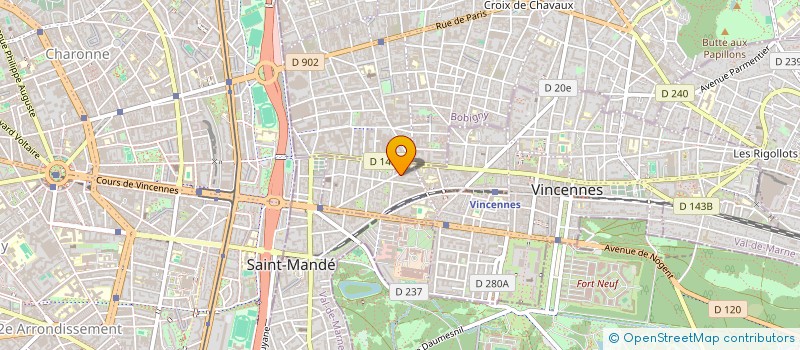 localisation de l'entreprise MADAME MYROSLAVA KALYNYCH à VINCENNES