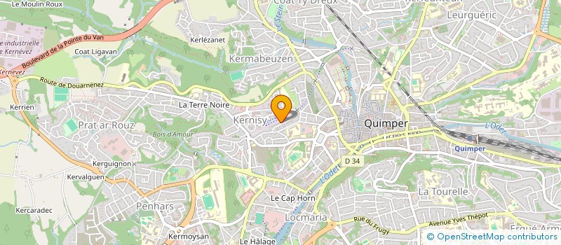 localisation de l'entreprise MADAME MYSS LANOT à QUIMPER