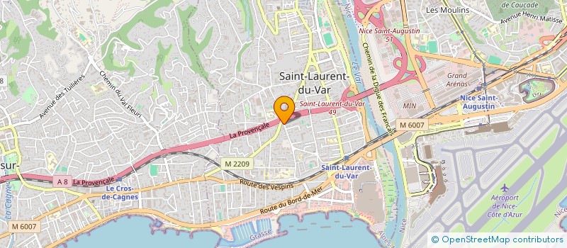 localisation de l'entreprise MADAME NABIHA HASSANI à SAINT-LAURENT-DU-VAR