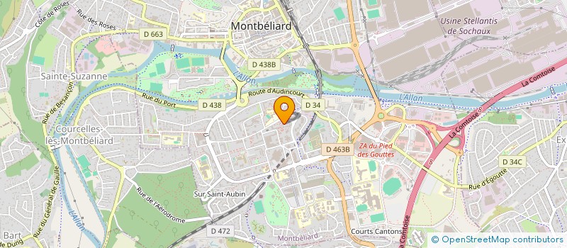 localisation de l'entreprise MADAME NABILA ABDELLI  MONTBELIARD