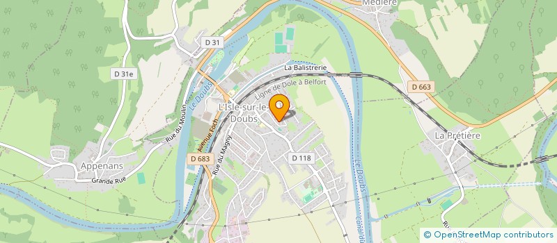 localisation de l'entreprise MADAME NABILA JEMAI  L'ISLE-SUR-LE-DOUBS