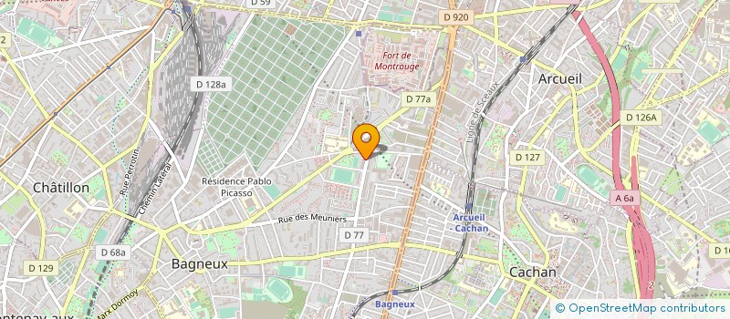 localisation de l'entreprise MADAME NABYLA OUALAH  BAGNEUX