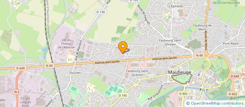 localisation de l'entreprise MADAME NACERA CHAIB  MAUBEUGE