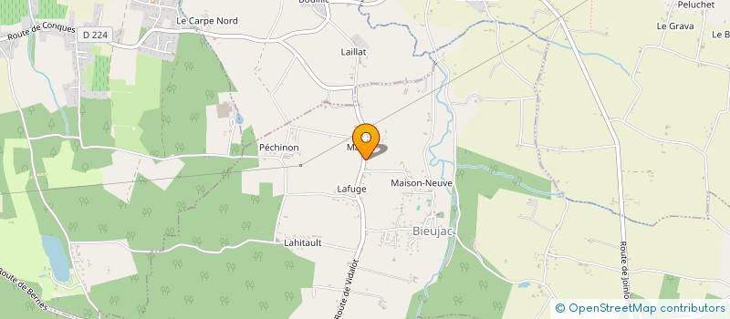 localisation de l'entreprise MADAME NADEGE AROIZU  BIEUJAC