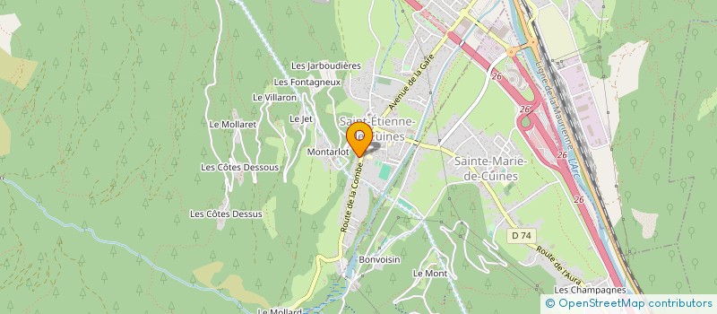 localisation de l'entreprise MADAME NADEGE BOUDOUX  SAINT-ETIENNE-DE-CUINES