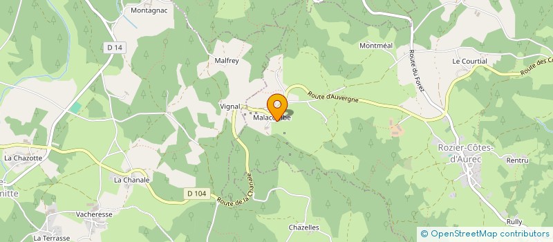 localisation de l'entreprise MADAME NADEGE BOURGIN  ROZIER-COTES-D'AUREC