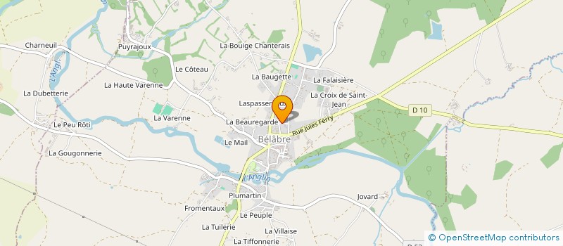 localisation de l'entreprise MADAME NADEGE COINDEAU à BELABRE