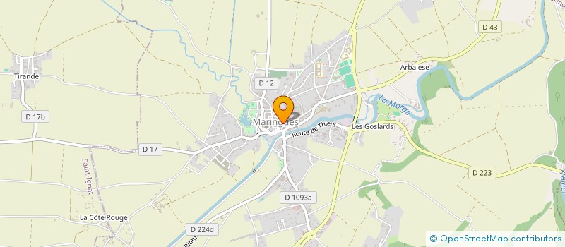 localisation de l'entreprise MADAME NADEGE DELADOEUILLE  MARINGUES