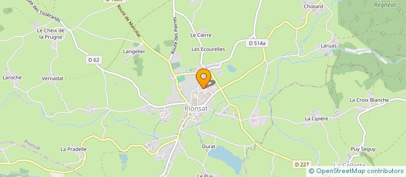 localisation de l'entreprise MADAME NADEGE DUFAL  PIONSAT