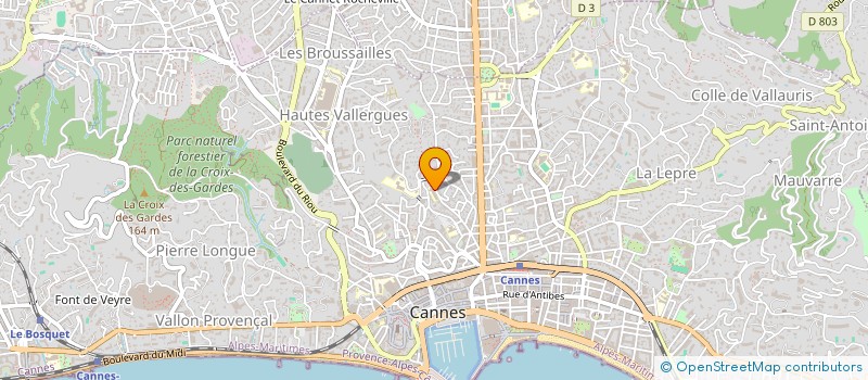 localisation de l'entreprise MADAME NADEGE DURAND à CANNES