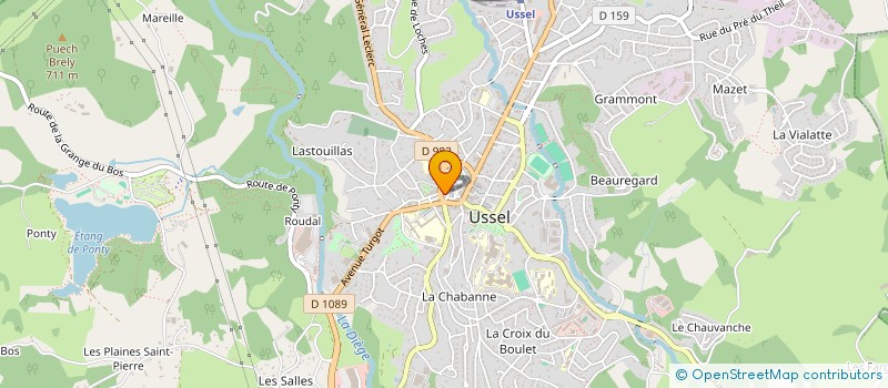 localisation de l'entreprise MADAME NADEGE FAYETTE  USSEL