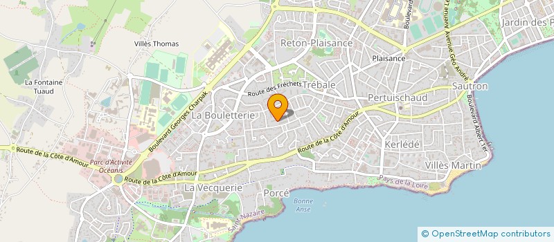 localisation de l'entreprise MADAME NADEGE FRIOUX à SAINT-NAZAIRE