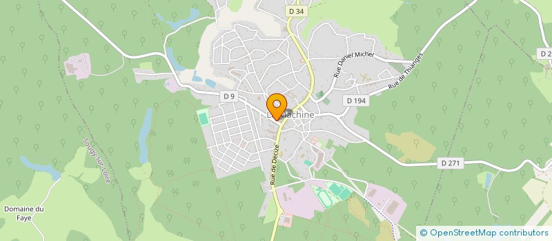 localisation de l'entreprise MADAME NADEGE GRANDJEAN  LA MACHINE