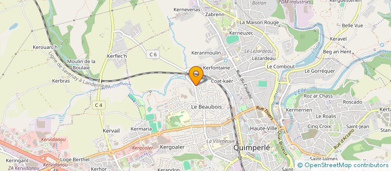 localisation de l'entreprise MADAME NADEGE GRIMAUD  QUIMPERLE