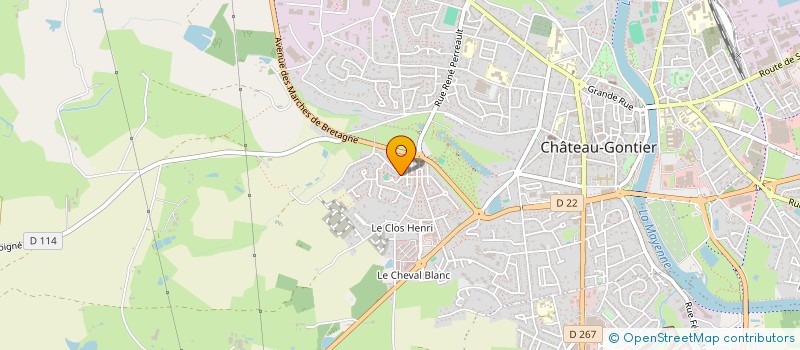localisation de l'entreprise MADAME NADEGE HERRIAU à CHATEAU-GONTIER-SUR-MAYENNE
