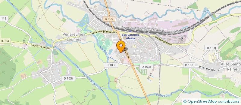 localisation de l'entreprise MADAME NADEGE JEANNE  VENAREY-LES-LAUMES