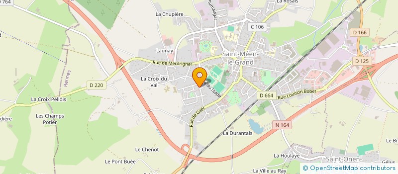 localisation de l'entreprise MADAME NADEGE JEANNE MONIQU LE GAL  SAINT-MEEN-LE-GRAND