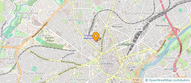 localisation de l'entreprise MADAME NADEGE MICHON à LIMOGES