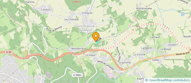 localisation de l'entreprise MADAME NADEGE MICHOU  SAINT-ETIENNE-LARDEYROL