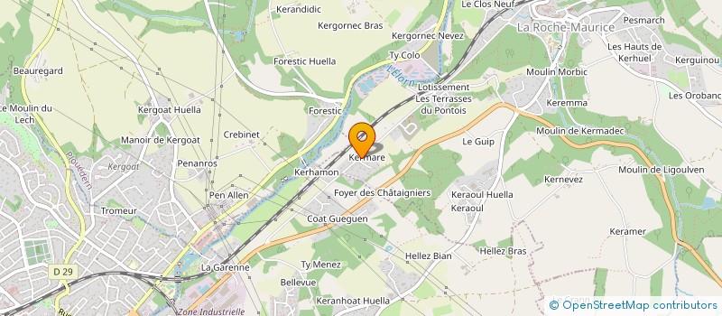 localisation de l'entreprise MADAME NADEGE MIOSSEC à LA ROCHE-MAURICE