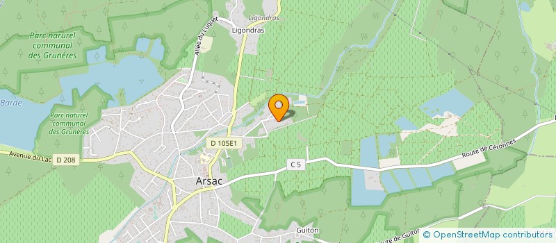 localisation de l'entreprise MADAME NADEGE PEUPLARD  ARSAC