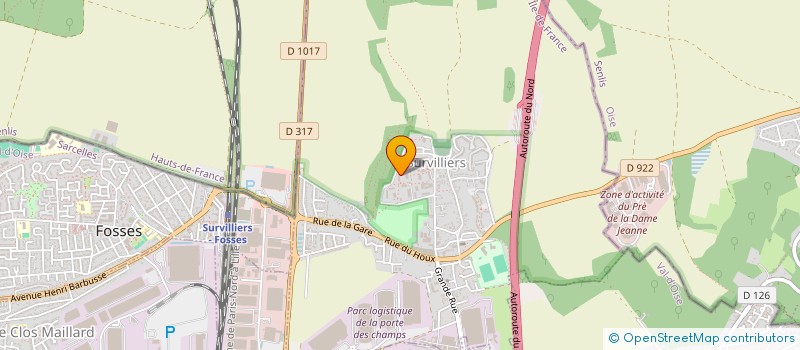 localisation de l'entreprise MADAME NADEGE ROULAND  SURVILLIERS