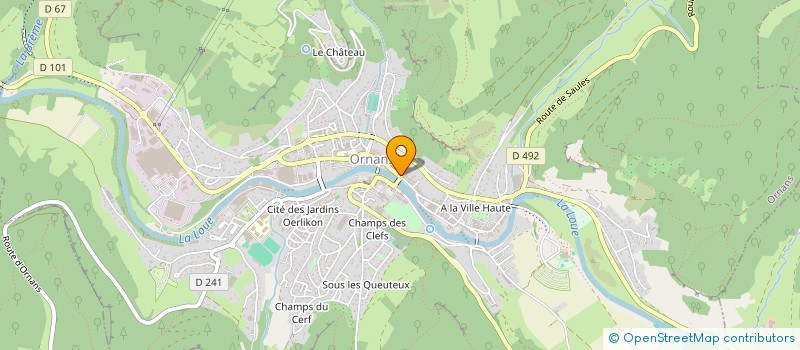 localisation de l'entreprise MADAME NADEGE SAINTE-CLUQUE à ORNANS