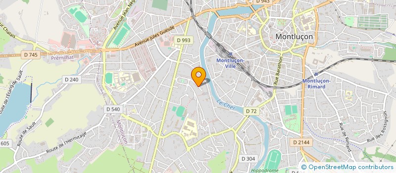 localisation de l'entreprise MADAME NADEGE THEOLAS à MONTLUCON