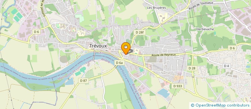 localisation de l'entreprise MADAME NADEGE TOUSSAINT à TREVOUX