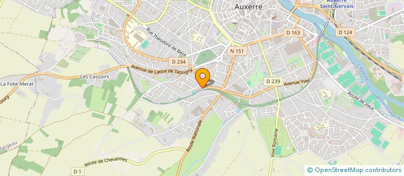 localisation de l'entreprise MADAME NADETTE SWIEGOT à AUXERRE