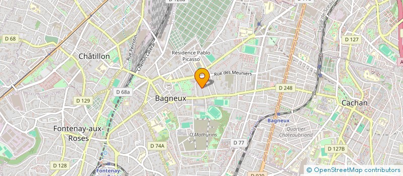 localisation de l'entreprise MADAME NADIA AITOUT  BAGNEUX