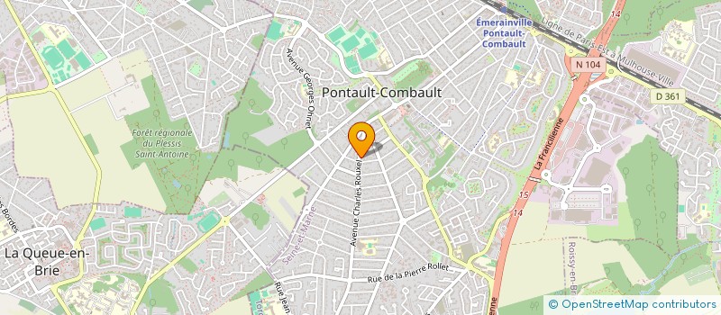 localisation de l'entreprise MADAME NADIA AMRANI à PONTAULT-COMBAULT