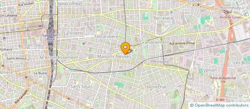 localisation de l'entreprise MADAME NADIA BENACHOUR  VILLEURBANNE