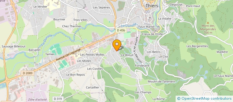 localisation de l'entreprise MADAME NADIA BOURABRAB  THIERS