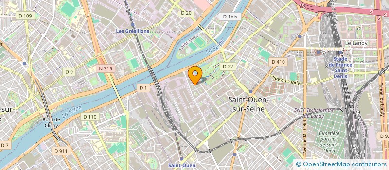 localisation de l'entreprise MADAME NADIA BOUZAKRI  SAINT-OUEN-SUR-SEINE