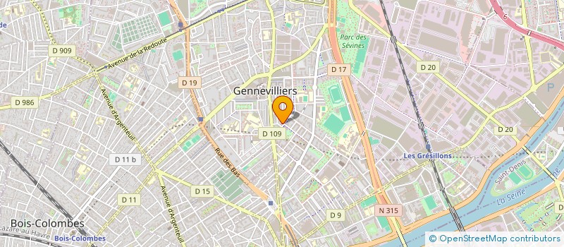 localisation de l'entreprise MADAME NADIA CHAOUI à GENNEVILLIERS