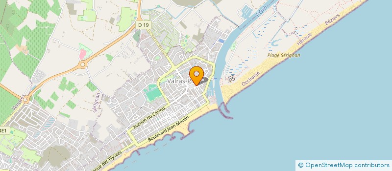 localisation de l'entreprise MADAME NADIA DJENNAS  VALRAS-PLAGE