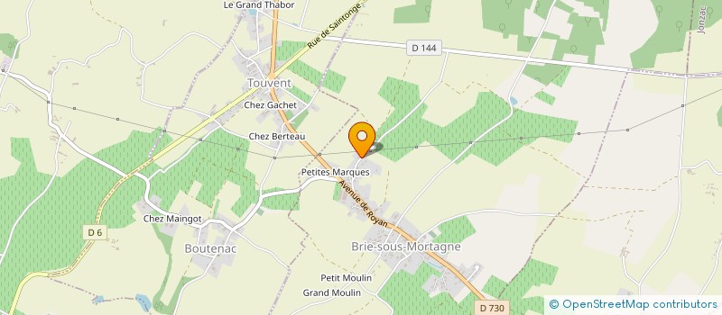 localisation de l'entreprise MADAME NADIA DOUTEAU  BRIE-SOUS-MORTAGNE