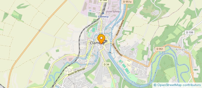 localisation de l'entreprise MADAME NADIA ERNST à CLAMECY