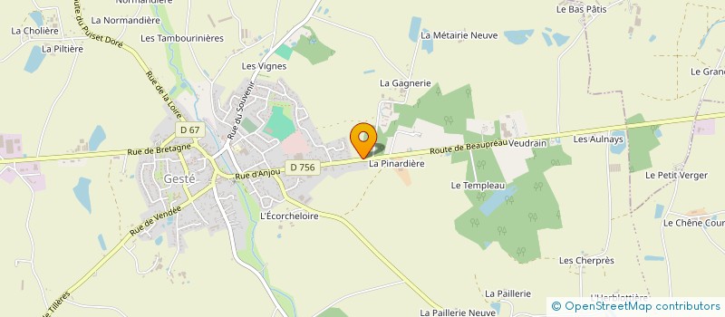 localisation de l'entreprise MADAME NADIA FRERET à BEAUPREAU-EN-MAUGES