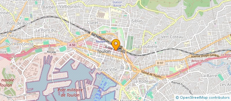 localisation de l'entreprise MADAME NADIA JBALI  TOULON