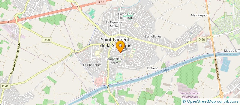 localisation de l'entreprise MADAME NADIA JEGOU à SAINT-LAURENT-DE-LA-SALANQUE
