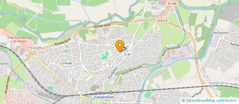 localisation de l'entreprise MADAME NADIA LAASSIRI  CARCASSONNE
