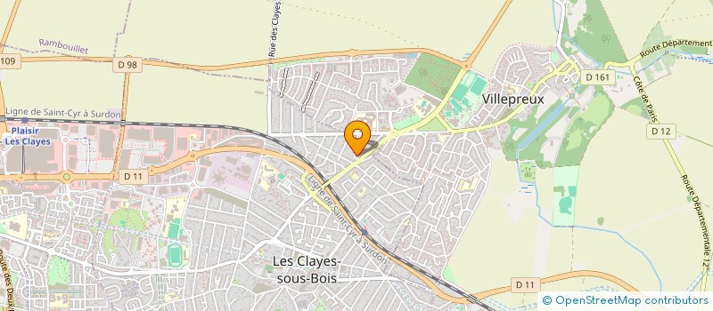 localisation de l'entreprise MADAME NADIA MASAMBA  LES CLAYES-SOUS-BOIS