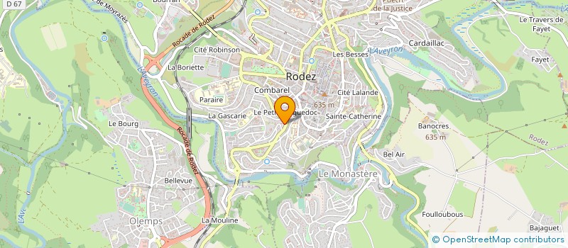 localisation de l'entreprise MADAME NADIA OUADI  RODEZ