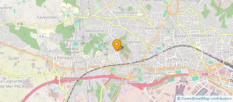 localisation de l'entreprise MADAME NADIA PARINGAUX  TOULON